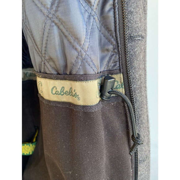 Cabelas Mackinaw Jacket Wool Gray Mens M Thinsulate Ultra Lined Hunting Cruiser - Picture 13 of 13